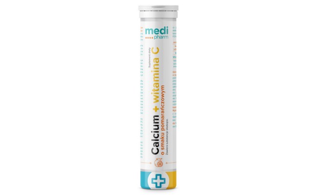 Calcium + witamina C o smaku pomarańczowym
